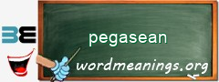 WordMeaning blackboard for pegasean